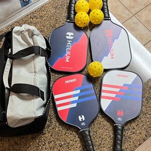 Helium Pickleball Set - Red, Blue, White